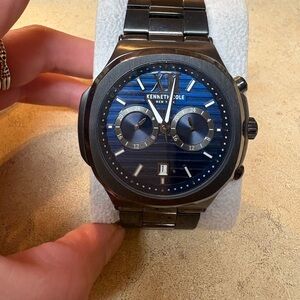 Kenneth Cole Navy and Silver Chronograph Watch